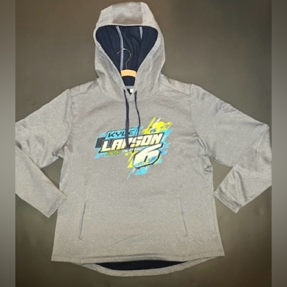 KYLE LARSON MOTORSPORTS #6 ELK GROVE CALIFORNIA HOODIE WOMENS XXL DOUBLE-SIDED
